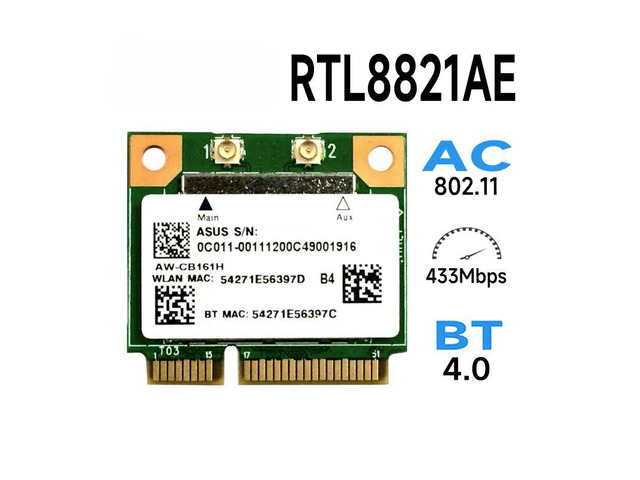 WIFI CARD RTL8821 AW-CB161H Wifi Wlan Card Bluetooth 4.0 Combo Wireless Half Min