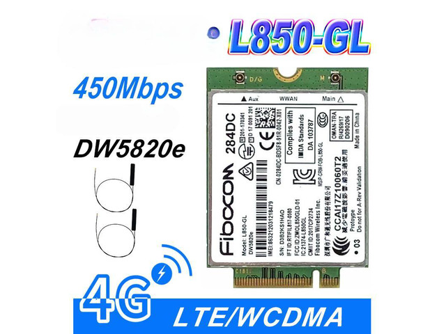 for DW5820e L850-GL LTE/WCDMA 4G Card Module 0284DC 4G module L850 l850gl