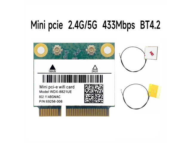 RTL8821CE 802.11AC Wi-Fi+BT 4.2 433Mbps WIFI 4.2 Bluetooth 2.4GHz 5GHz dual-band mini PCIe 802.11AC 433M wifi CARD RTL8821