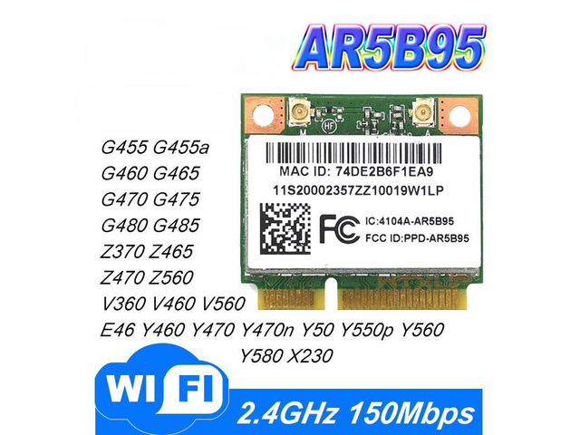 Atheors AR9285 AR5B95 Wireless WiFi Card For E46 Y560 V360 Z470 Y460 G460 G470 W