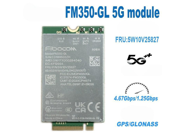 FM350 for X13 T14s Gen3 P1 X1E Gen5 T14s 5G module for FM350-GL 5W10V25827 5W10V