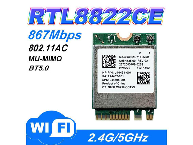 Wirecard rtl8822ce 8822 WiFi dual band 802.11ac 867Mbps m.2 wifi card mudule + b