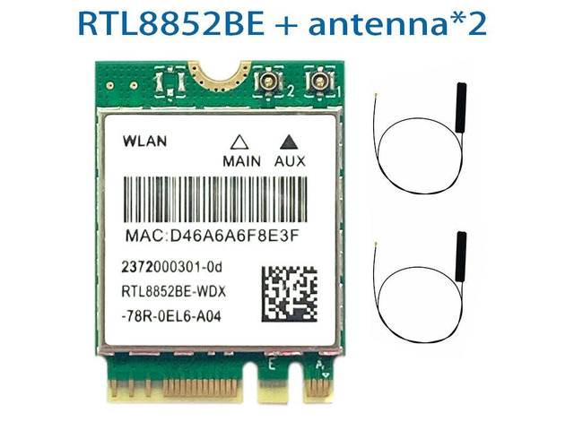 For RTL8852BE Network Card WiFi 6 1800Mbps BT 5.0 Dual Band Wireless Wi-Fi Adapt