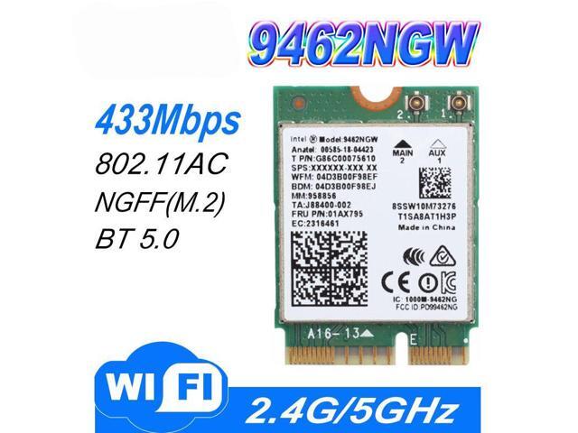 AC 9462 WIFI 433Mbps wireless AC dual-band Wifi card adapter 9462NGW NGFF M.2 key E with Bluetooth 5.0 card
