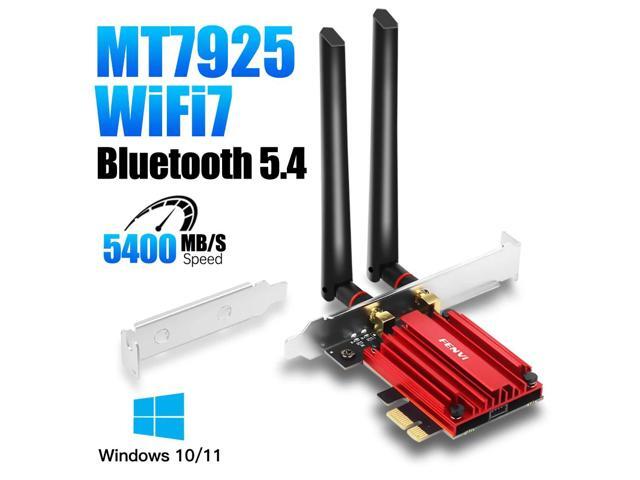 5400Mbps WiFi 7 MT7925, BT5.4, PCIE Adapter, Tri-Band 2.4G/5G/6GHz, 802.11BE/AX, for Win10/11