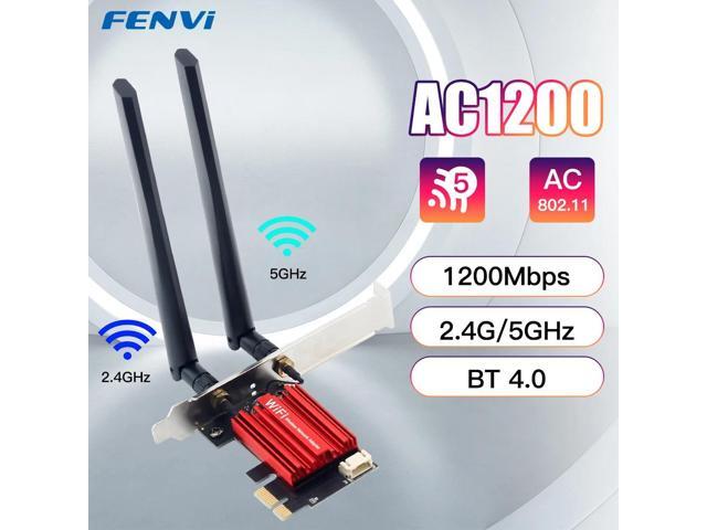 WiFi 5 AC1200 PCI-E Adapter, BT4.0, Dual Band 2.4G/5GHz, 802.11AC, for Windows 7/8/10/11