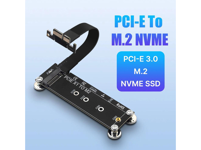 M.2 NVME SSD to PCIE X1 Adapter, Support 2230/2242/2260/2280, for Desktop PC