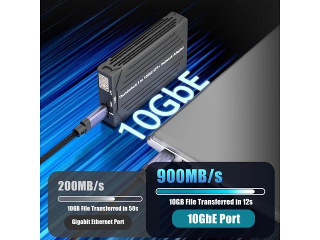 10Gb TBT3 SFP+ Adapter, for Thunderbolt 5/4/3