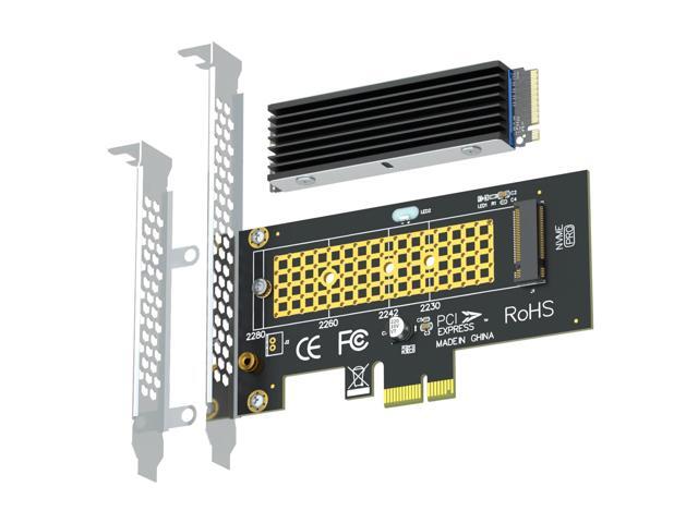 M.2 NVMe to PCIe X1 Adapter with Heatsink