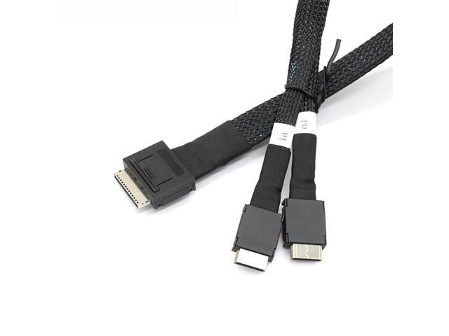 0.5M PCI-E Ultraport Oculink PCIe PCI-Express Data Active Cable SFF-8611 8i to Dual 2X Oculink SFF-8611 4i PCI-Express cable
