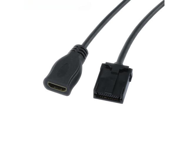 0.5M High Speed HDMI Type E male ABS shell to HDMI A Type female black molding cable adapter