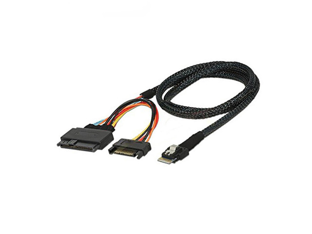 1.0M PCIE Slimline SAS 4.0 38pin SFF-8654 4i 38pin Host to 4X SFF-8639 with 15P