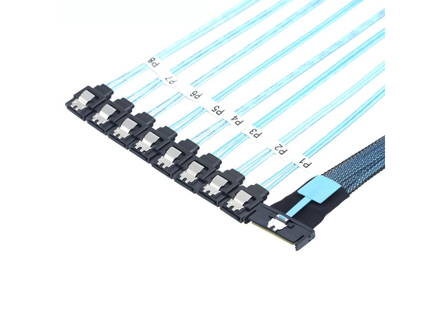 0.8M MCIO 74P 8X 8I SAS SFF-8654 8i PCI-E Ultraport Slimline 5.0 to 8X SATA 7P f
