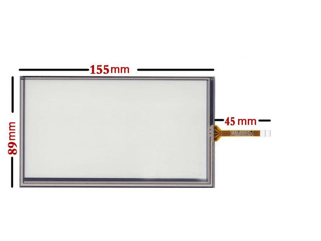 6.5Inch 155*89mm 4 Wires AT065TN14 PW065XS1,External Screen Digitizer Car Naviga