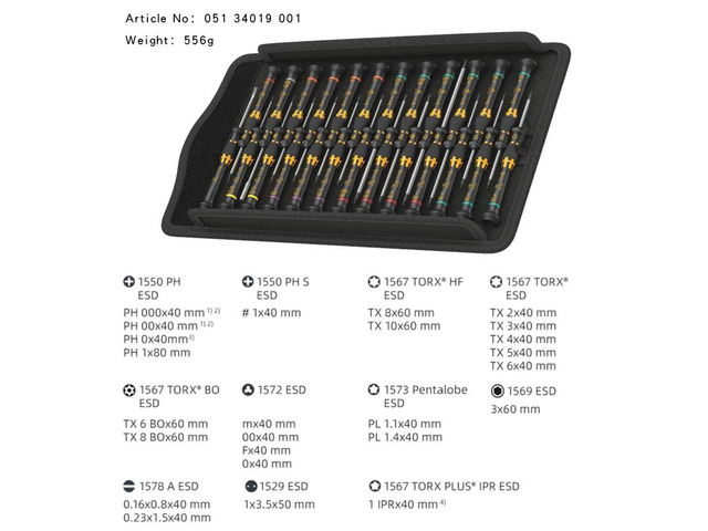 WERA Precision Screwdriver Set Suitable for Servicing Mobile Phones, Tablets and