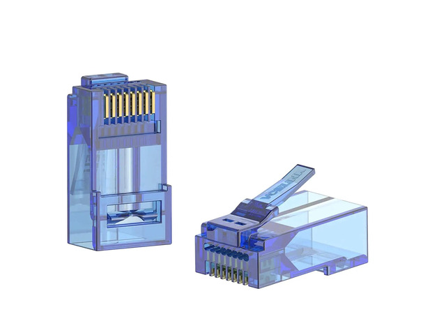 100PCS CAT6 RJ45 Connectors Pass Through, Cat6 Ends 8P8C Modular Plug CAT6 CAT5E