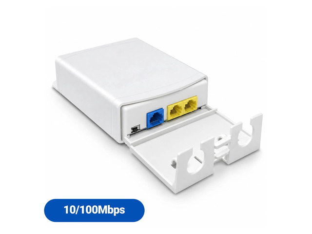 Outdoor Waterproof PoE Extender 1 to 2 Gigabit 100/1000Mbps Stable Transmission Plug and Play for PoE IP Camera