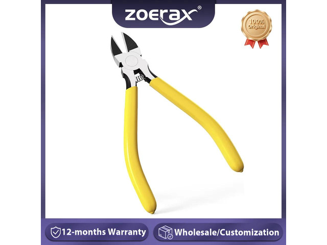 5-In Ultra Sharp Compact Wire Cutters with Long Flat Nose Powerful Wire Cutter P