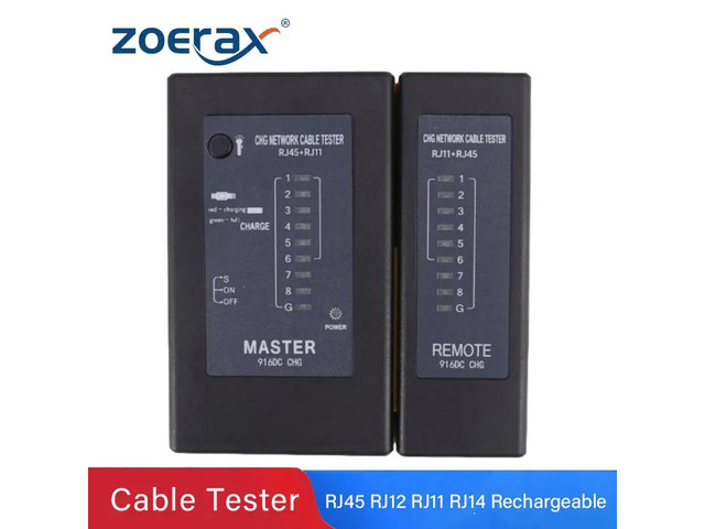 Rechargeable Network Cable Tester RJ45 RJ11RJ12 Network LAN Ethernet RJ45 Cable Tester LAN Networking Tool network Repair