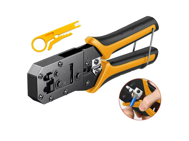 RJ45 Crimping Tool Ethernet Network LAN Cable Crimper Cutter Stripper Plier 8P RJ45 6P RJ12 RJ11 for Modular Connector