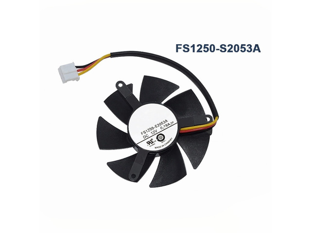 FS1250-S2053A 12V 0.19A 3-Wire Graphics Card Fan for GTX1050 GTX1050Ti