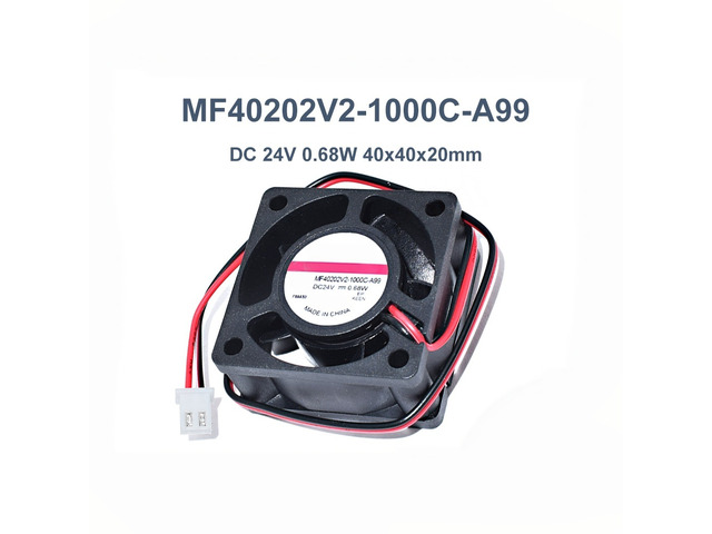 MF40202V2-1000C-A99 DC 24V 0.68W 40x40x20mm 2Line Square Server Cooling Fan