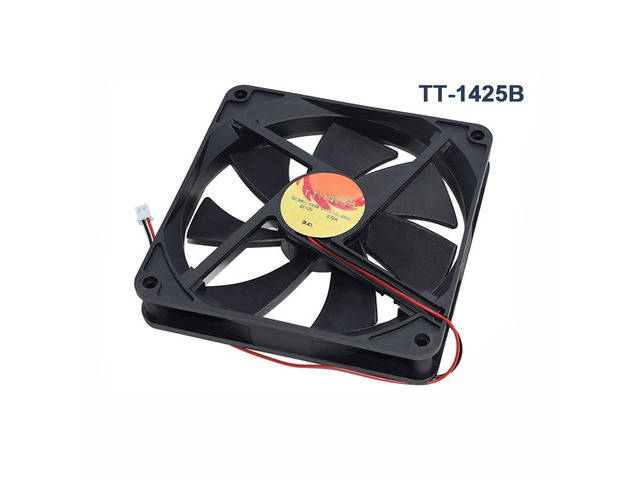 TT-1425B D14H-12 L-SSS DC 12V 0.7A 140x140x25mm Double Ball Mute Cooling Fan