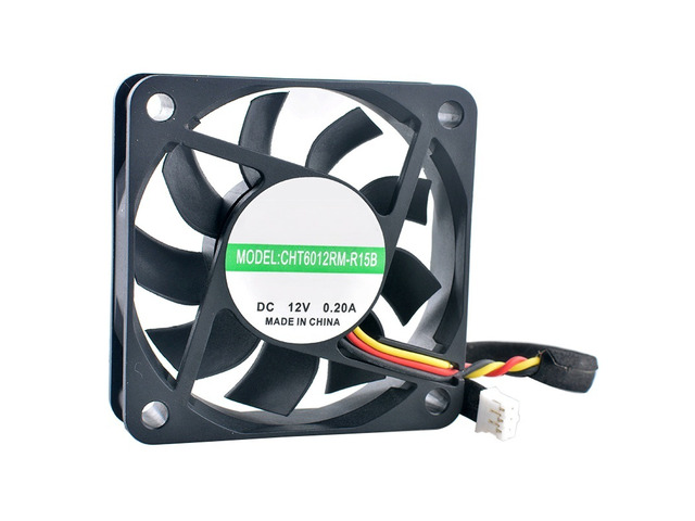 CHT6012RM-R15B 60mm 60x60x15mm DC12V 0.20A 3Pin Axial Fan Cooling Fan for Switch