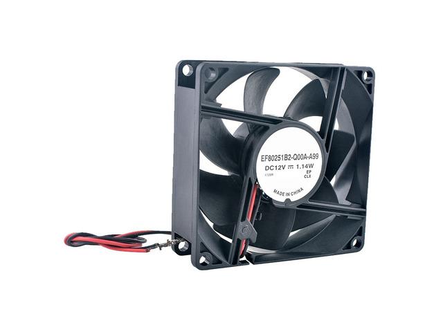 EF80251B2-Q00A-A99 80mm 80x80x25mm DC12V 1.14W 2Pin Ball Bearing Cooling Fan for