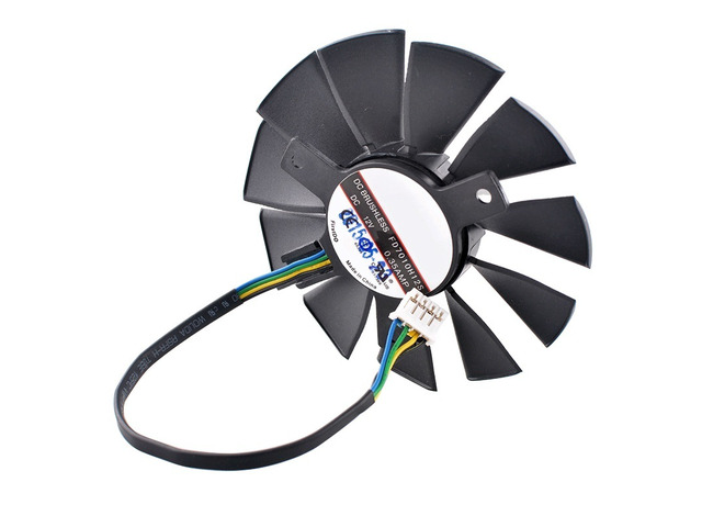 FD7010H12S 75mm Cooling Fan for Graphics Card DC12V 0.35A 4Pin 40x40x40mm Hole S