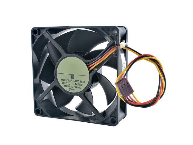 R128025SM 80mm 80x80x25mm DC12V 0.14A 3Pin Quiet Cooling Fan for Chassis CPU Low