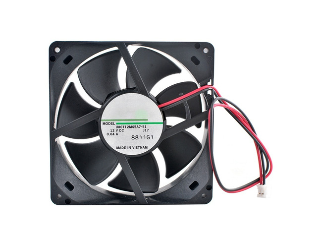 U80T12MS5A7-51 80mm 80x80x25mm Quiet Cooling Fan DC12V 0.04A for Chassis CPU Pow
