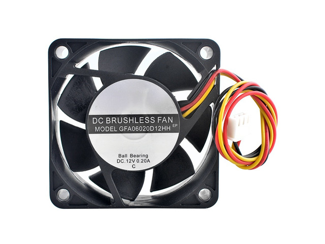 GFA06020D12HH 60mm 60x60x20mm DC12V 0.20A 3Pin Quiet Cooling Fan for Chassis CPU