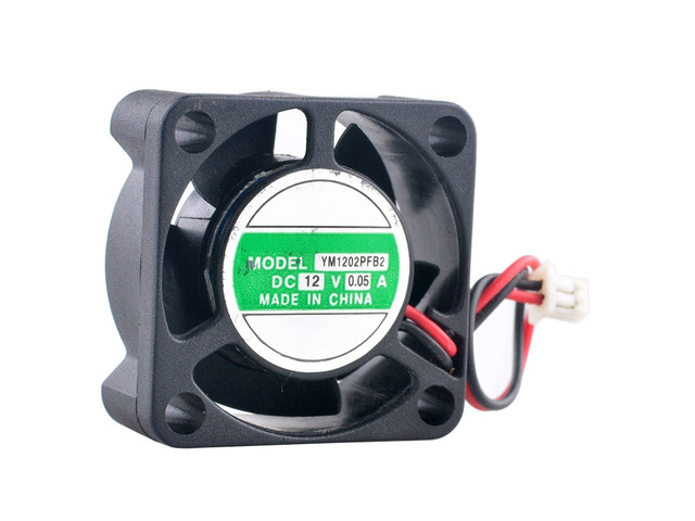 YM1202PFB2 25mm 25x25x10mm DC12V 0.05A 2Pin Ball Bearing Cooling Fan for Micro D
