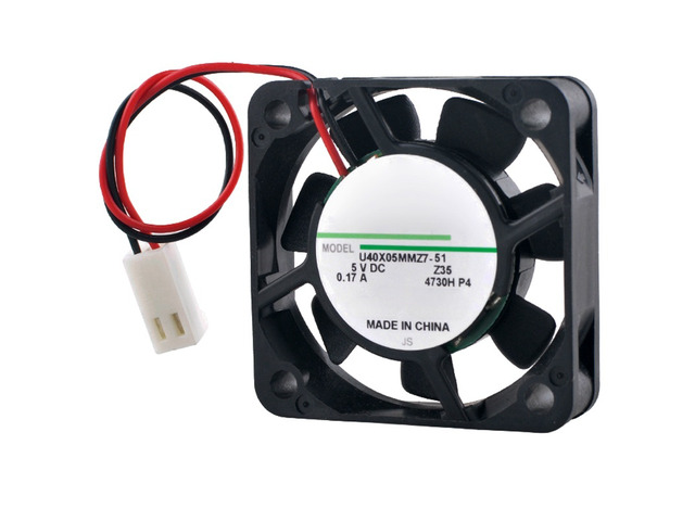 U40X05MMZ7-51 40mm 40x40x10mm Axial Flow Fan DC5V 0.17A 2Pin 6500RPM Cooling Fan