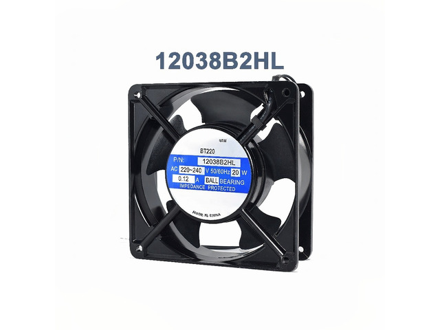 12038B2HL 12038 120x120x38mm AC220-240V 50/60Hz 20W 0.12A Ball Bearing Cooling A