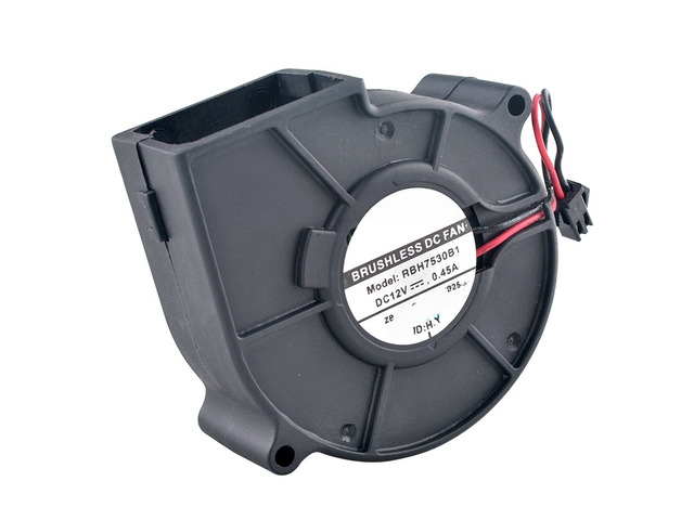 RBH7530B1 75mm Blower Fan Dual Ball Bearing Centrifugal Cooling Fan DC12V 0.45A