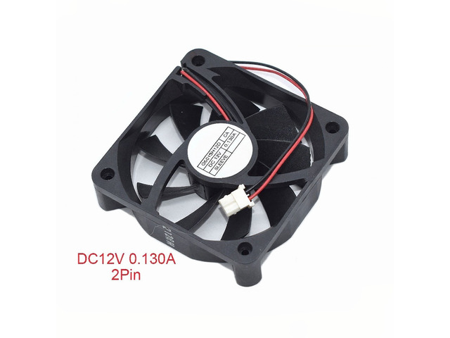 G6015H12D 60x60x15mm DC12V 0.130A 2Pin 2Wire Cooling Fan