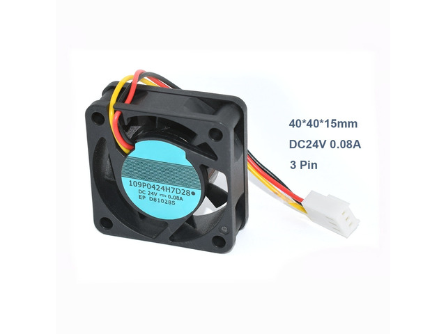 109P0424H7D28 40x40x15mm 4015 24V 0.08A 3Wire Machine Server Inverter Cooling Fa