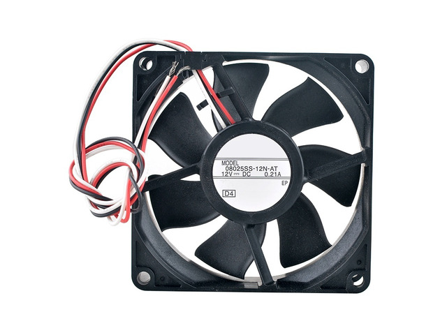 08025SS-12N-AT 80mm 80x80x25mm DC12V 0.21A 3Pin Axial Flow Fan Cooling Fan for S