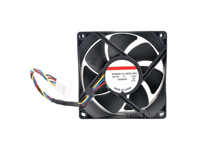 MF80251V3-1Q03C-S9A 80mm 80x80x25mm Quiet Cooling Computer Fan DC12V 1.01W 4Pin