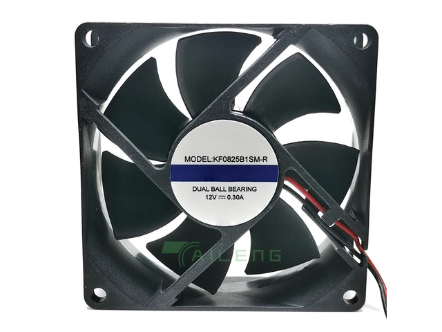 KF0825B1SM DC12V 0.30A 80x80x25mm Chassis Cooling Fan 2Wires
