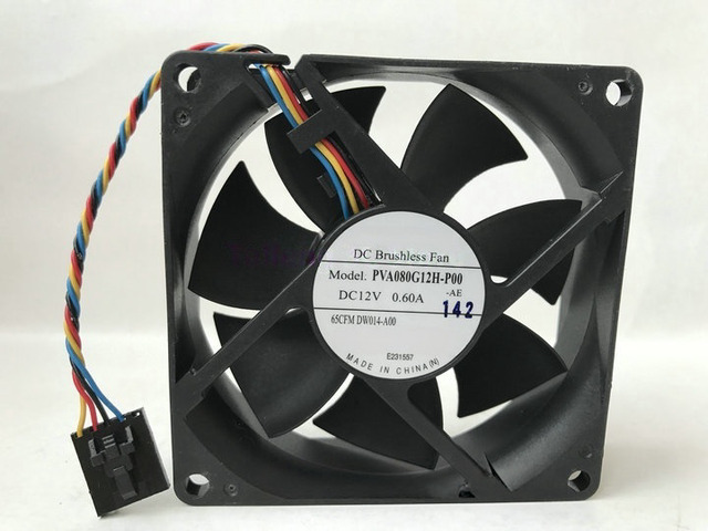 PVA080G12H-P00 80x80x25mm 12V 0.60A 4Wire Server Fan Cooling Fan