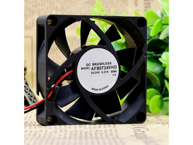 AFB0724VHD DC24V 0.27A 70mm Dual Ball Cooling Fan