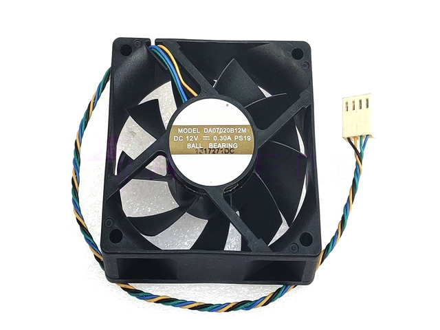 DA07020B12M DC12V 4Wire PWM Dual Ball Bearing CPU Cooler Mute Fan 70x70x20mm 4Pi