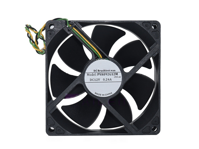 PVA092G12M 92mm 9225 92x92x25mm 3Pin DC12V 0.24A PC Case Axial Cooling Fan