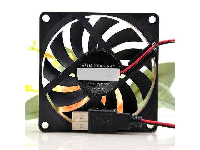 A8010-20RA-2JN-F1 8010 80x80x10mm DC5V 0.25A Ultra-Thin Mute Cooling Fan