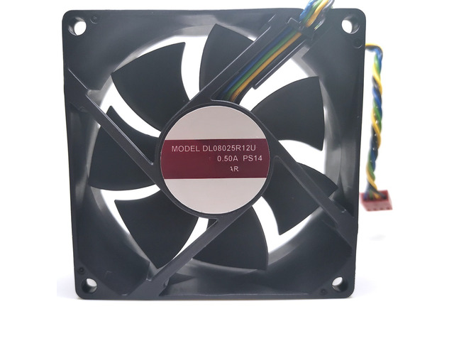 DL08025R12U 8025 80x80x25mm 12V 0.5A PWM Fan Speed Control Cooling Fan