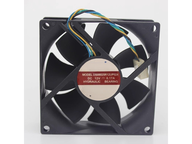 DS08025R12UP024 8025 80mm 80x80x25mm 12V 0.17A PWM Speed Control 4Line CPU Silen