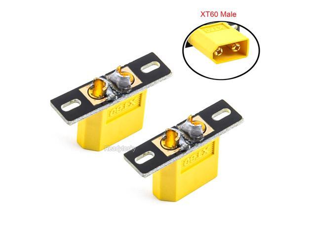 Placa de soldadura XT60 PCB de asiento fijo, soporte de conector macho XT60, para Dron de carreras, FPV, bricolaje, 2 unids/lote